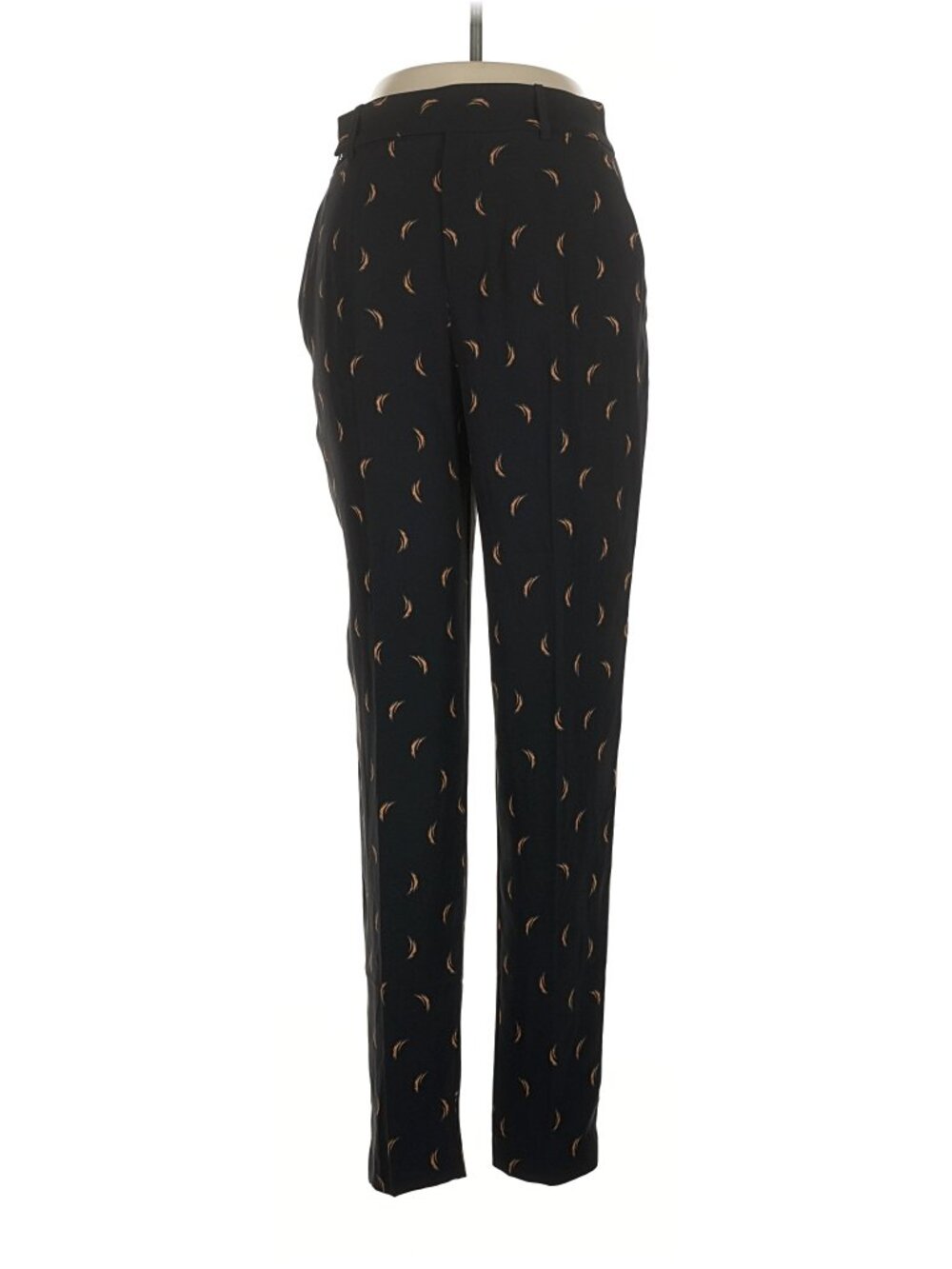 Equipment Warsaw Trouser Navy Gold Crescent Print High Rise Tapered Leg Pants 6
